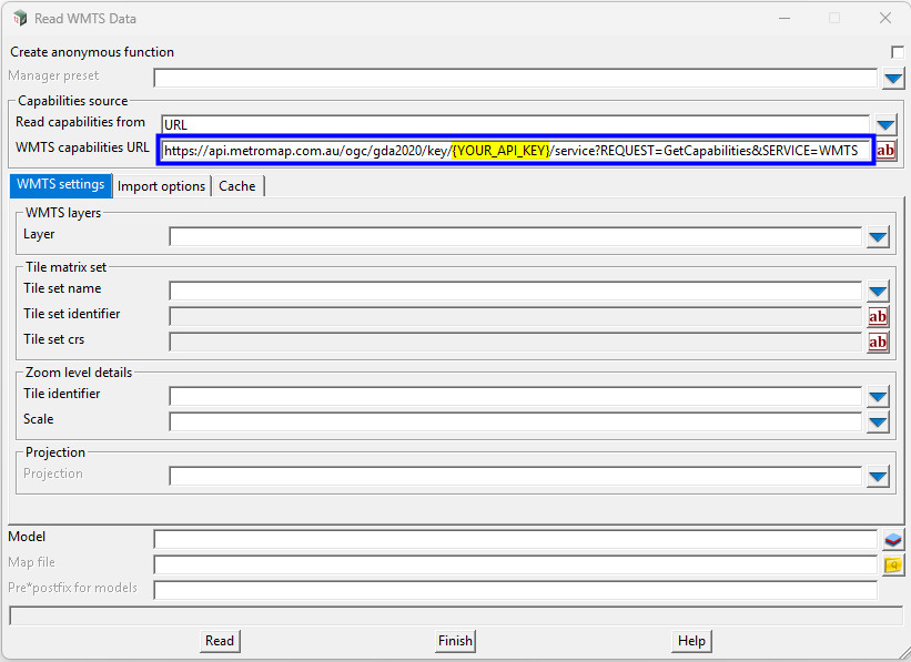 Metro Map API Key GDA2020